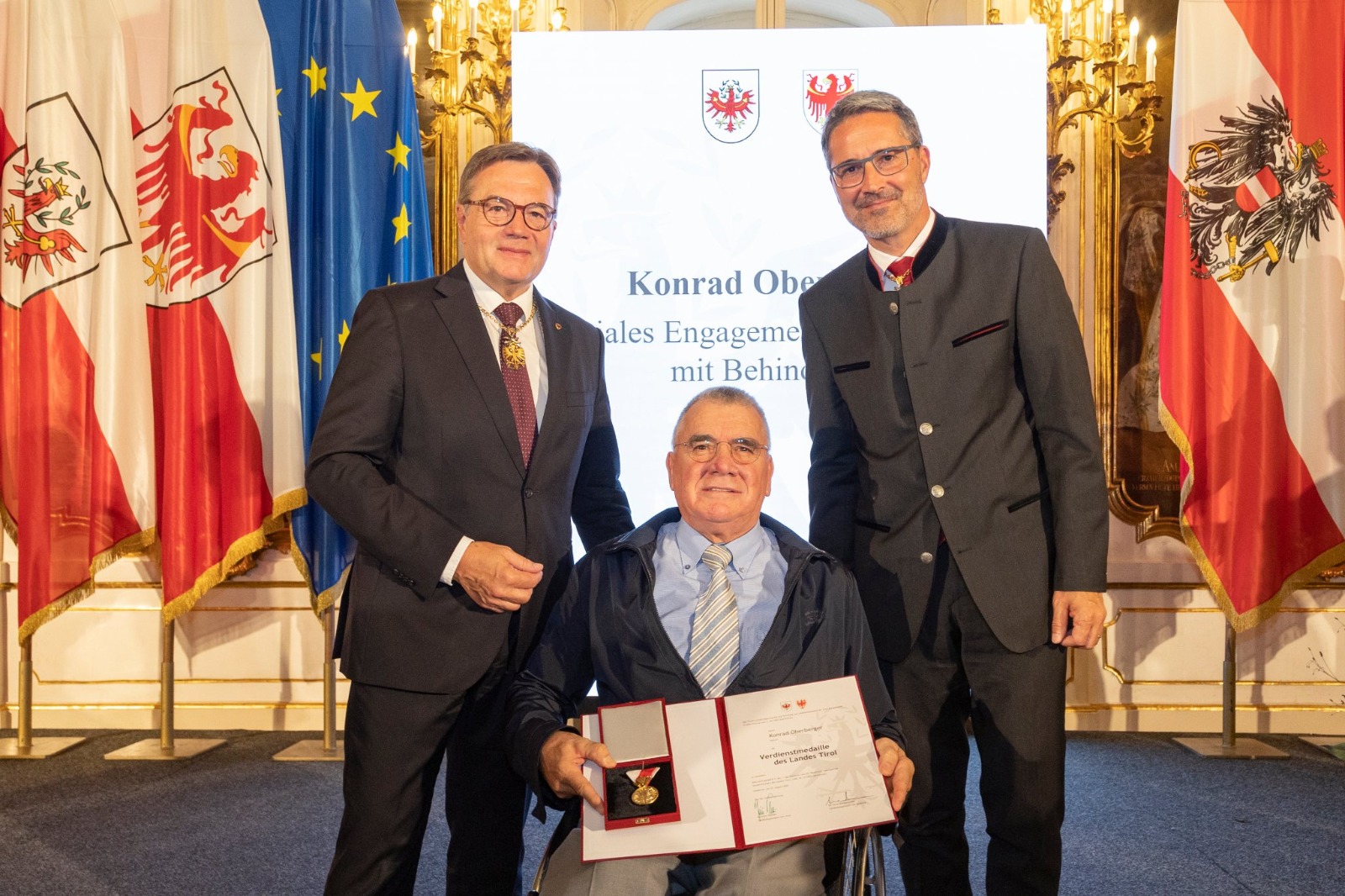 Verleihung der Verdienstmedaille des Landes Tirols an unseren ehemaligen Obmann KONRAD OBERBERGER