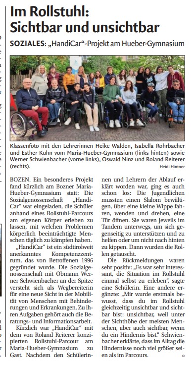 HandiCar – Projekt am Hueber- Gymnasium